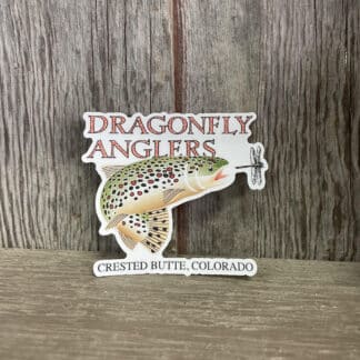 Dragonfly Anglers Die Cut Logo Sticker