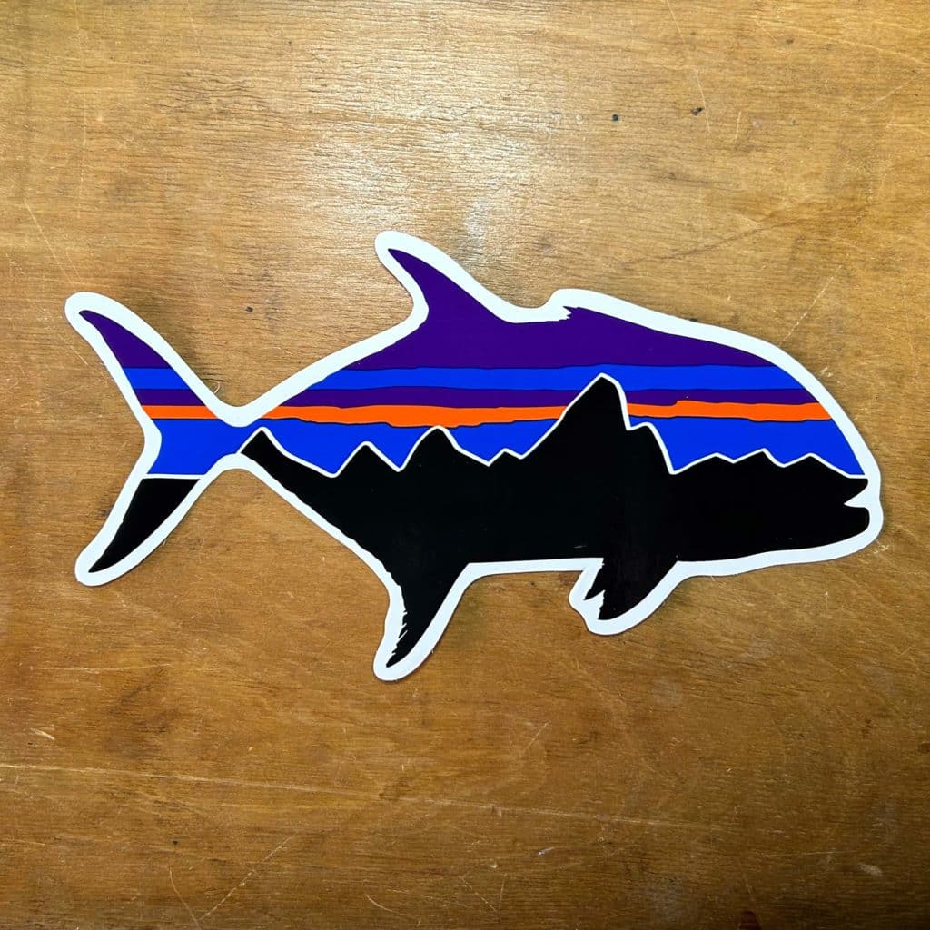 Patagonia Fitz Roy Trevally Sticker Dragonfly Anglers
