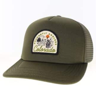 Dragonfly Anglers Foam Trucker Hat- Olive