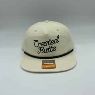 Crested Butte Script Hat - White