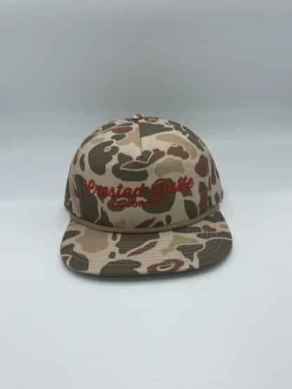 Crested Butte Script Hat - Duck Camo - Dragonfly Anglers